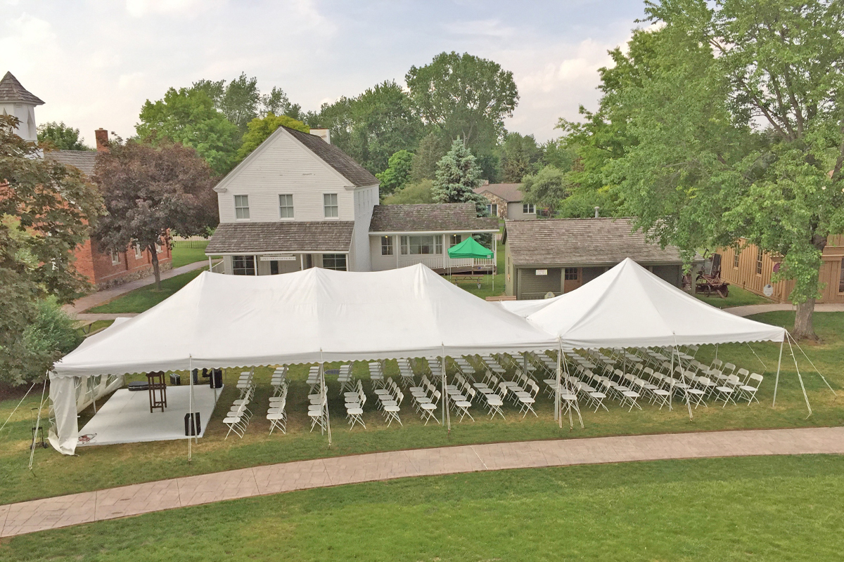 Large Green area for outside event tents