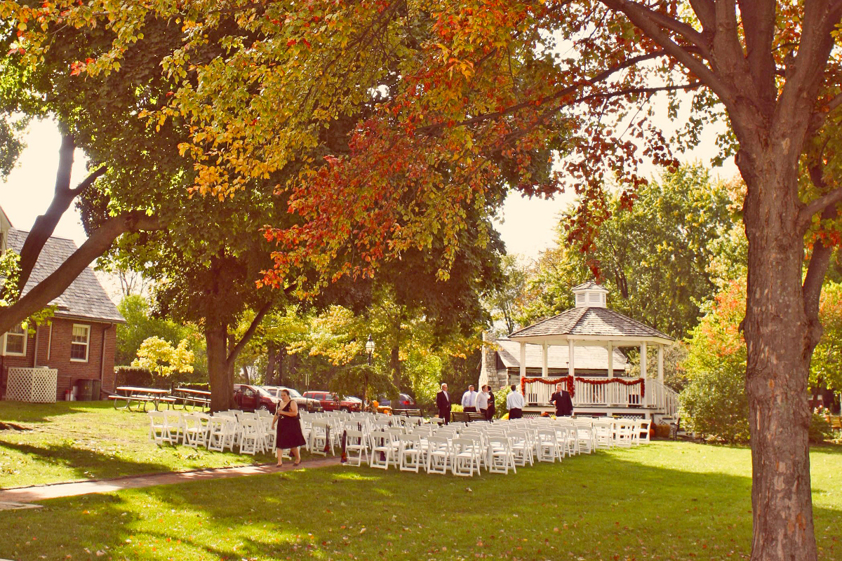 Outside function by the Gazebo in the Fall